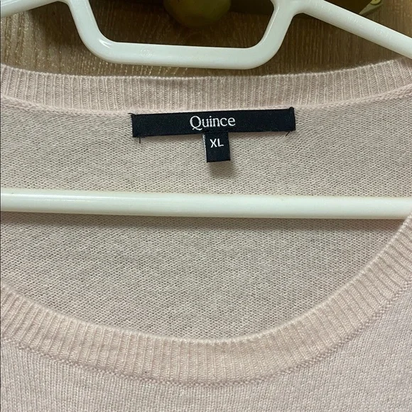 Quince Mongolian cashmere Light Pink Crewneck Sweater XL - Picture 4 of 6
